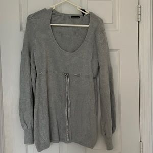 Gray/silver long sleeve sweater. Size small